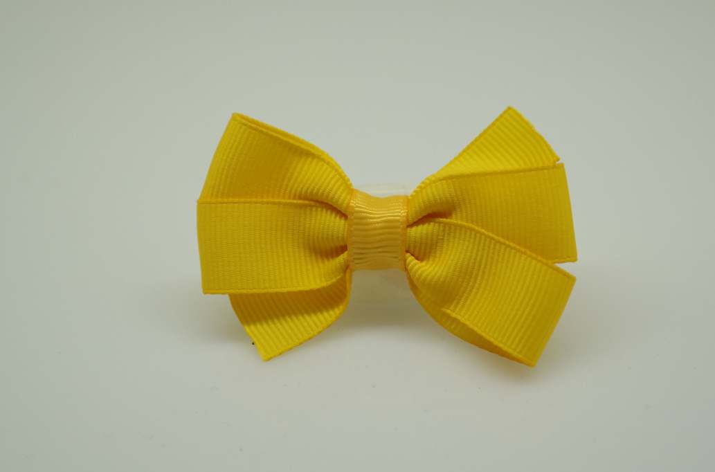 Small pinwheel hair Bow with colors  Daffodil Yellow